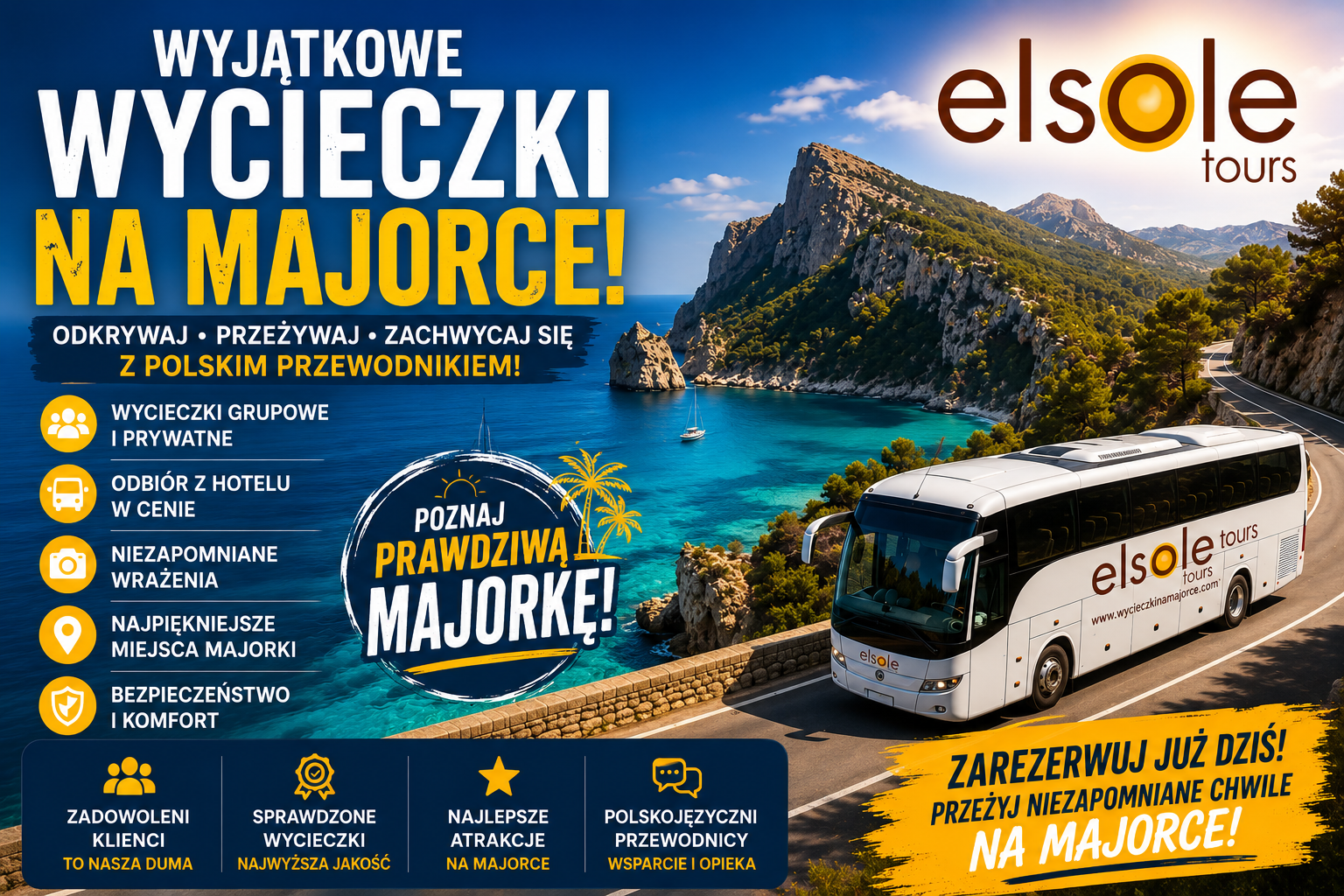 Wycieczki na Majorce z polskim przewodnikiem Elsole Tours